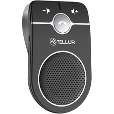 TELLUR CK-B1 Freisprecheinrichtung für Auto, Bluetooth-Kit für Sonnenblende, Automatisches Einschalten und Verbindung durch Vibrationssensor, Sprachsteuerung auf Deutsch, Siri und Google, Multipoint