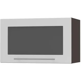 Feldmann-Wohnen Klapphängeschrank Kvantum W4Bs/60 Weiß Matt / Lava Matt 60 / 32,5 / 36cm , Weiß, Dunkelgrau , Holz , 1 Fächer , Rechteckig , 60x36x32.5 cm , Küchen, Küchenmöbel, Küchenschränke, Küchenoberschränke