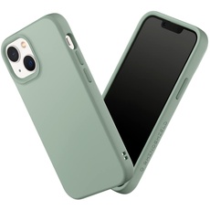 RhinoShield Case kompatibel mit [iPhone 13 Mini] | SolidSuit - Stoßdämpfende & schlanke Schutzhülle mit Premium Finish - 3.5 Meter Fallschutz - Austauschbare Kamera-Ringe - Salbeigrün