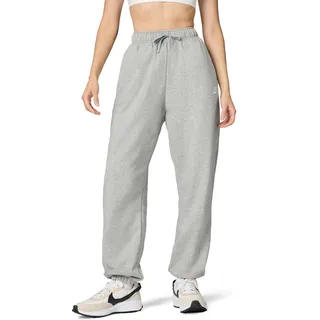Nike DQ5800-063 W NSW Club FLC MR OS Pant Pants Damen DK Grey Heather/White Größe XS-S
