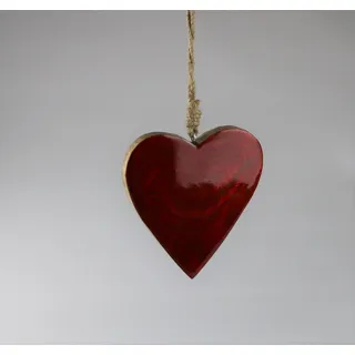Christbaumschmuck AM DESIGN "aus Holz, BxH: 10x9 cm", rot, B:10cm H:9cm, Weihnachtsbaumschmuck, Christbaumschmuck, 6er Set