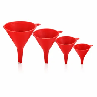 Mulbijeo Trichter, 4-Teilig & BPA-Frei und Lebensmittelecht, Trichter küche, Kunststoff, Einfülltrichter, Einsatz in Küche, Haushalt, Auto, Küchen, Marmeladentrichter, öltrichter
