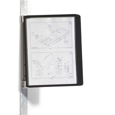 Bild Sichttafelwandhalter (Vario Magnet Wall 5, mit 5 Sichttafeln A4) schwarz, 591401