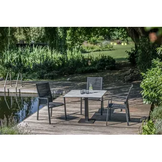 Niehoff Set Klapptisch Bistro quadratisch, Cervo - Das Set besteht aus: 1 x Klapptisch Bistro anthrazit quadratisch, 3 bzw. 4 x ...