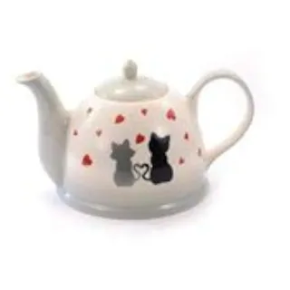Cha Cult Teekanne Colette 1,5l Keramik Katze