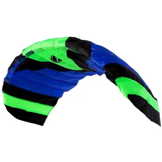 Wolkenstürmer Wolkenstürmer® Paraflex Sport 1.7 (blau) - Flugfertiger Lenkdrachen mit Lenkstange, 2x20m Dyneemaleinen - Matte für Jugendliche & Erwachsene