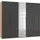 Drehtürenschrank Level by fresh to go 250 x 216 x 58 cm Grau