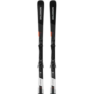 Salomon E S/MAX X7 TI + M10 GW L80 Ski und Bindung black neon red chrome 165 cm