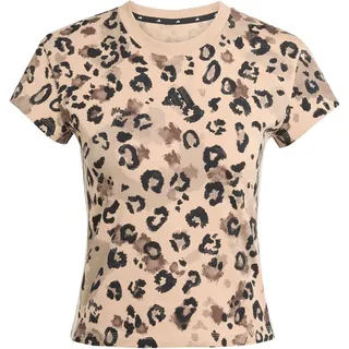 adidas Animal Print 3-Streifen T-Shirt Damen, JM1853 - multicolor/warm sandstone, XS