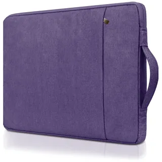 RAINYEAR 15,6 Zoll Laptop Hülle Laptoptasche Kompatibel mit 15,6" Notebook Computer Chromebook, Polyester Wasserdicht Schutzhülle Handtasche mit Griff und Front Tasche Notebooktasche, Lila