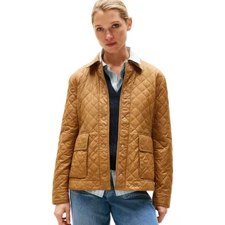 Tommy Hilfiger Damen, Steppjacke Padded Nylon Slim Quilted mit Spitzkragen, braun (hickory), XS
