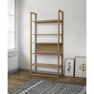 WoodMan Bücherregal New Est 90 x 32 x 185 cm Braun