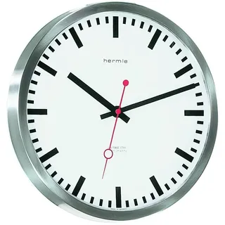 Hermle Bahnhofsuhr 30471-000870 Funk, Silber