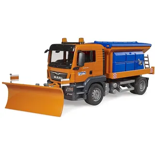 Bruder 03785 - MAN TGS Winterdienst mit Räumschild Blau/Orange 1:16