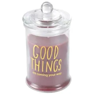 HOMEA 6BPV088LI Kerzen, Glas, Weinlie, klein