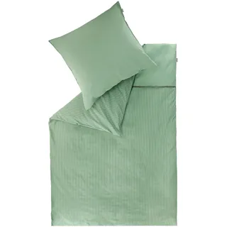 Musterring Twist Wendebettwäsche Renforcé Baumwolle Grün 155 x 220 cm + 2 x 80 x 80 cm