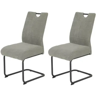 Hela Esszimmerstuhl Merkur Cord grau 2er Set