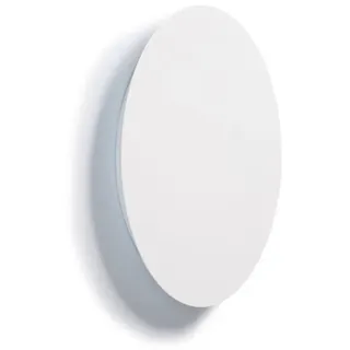 Weiße Wandleuchte LED rund Ø25cm flach Metall Indirekte Beleuchtung Wohnzimmer