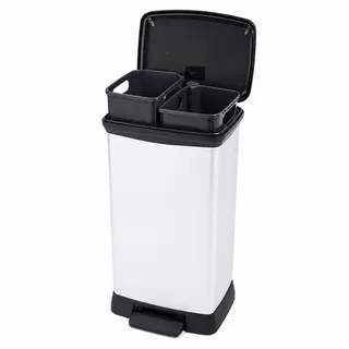 Curver Deco Duo Bin 46 l Silber