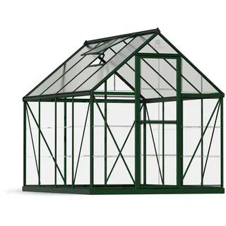 Hybrid Alu grün Polycarbonat 0,7 mm/Dach HKP 4 mm 4,5 m2 inkl. Stahlfundament