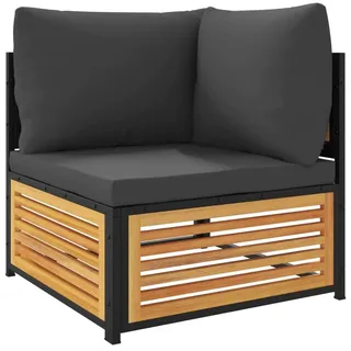 vidaXL Garten-Ecksofa mit Kissen Massivholz Akazie - Braun