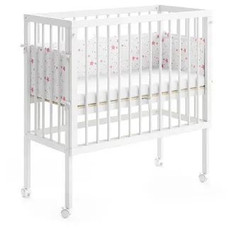 VitaliSpa Beistellbett Sophie Weiß 94 x 42.5 cm 2 Seitenschienen, Model 33008 - Weiß
