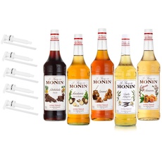 Monin Cafe Probierpaket 5 x 1 l, inkl. 5 Pumpen