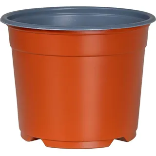 Runder Blumentopf 50 pcs Terrakotta Ø 10 x 8 cm Kunststoff - Rot, Orange