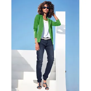 Jerseyblazer HEINE "Jersey-Blazer", Damen, Gr. 36, grün (apfel), 100% Baumwolle, Blazer Jerseyblazer