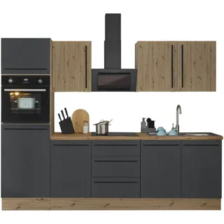 kochstation Küchenzeile Florida 270 cm schwarz