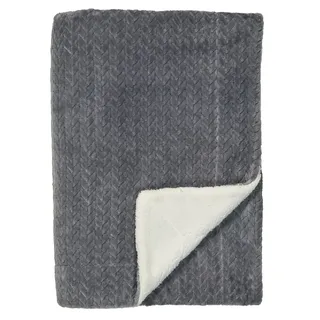 SCHIESSER Sherpa-Decke Elsa | 150 x 200 cm | Dunkelgrau