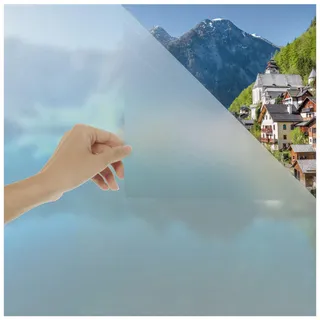 Blumtal Sichtschutzfolie 90/200 cm blickdicht & statisch haftend + UV-Schutz - Matt - selbstklebend Fenster , Kunststoff , 90x200 cm , Heimtextilien, Vorhänge, Rollos