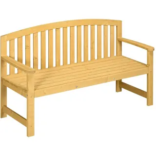 Okwish Gartenbank 143/51/85 cm orange aus Tannen holzwerkstoff für 2 Personen , Orange , Holzwerkstoff , 51x85x143 cm , Gartenmöbel, Gartenbänke