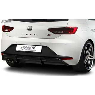RDX Racedesign Heckschürzenansatz 'Diffuser' kompatibel mit Seat Leon 5F FR SC/5-türer 2013-2017 exkl. ST/Cupra (ABS Schwarz glänzend)