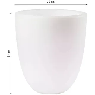 8 seasons DESIGN Shining Curvy Pot M weiß 39 x 51 cm