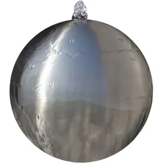 vidaXL Garten-Springbrunnen Sphäre mit LEDs Edelstahl 20 cm - Silber