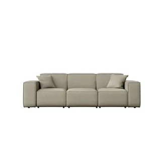 Kaiser Möbel Gartensofa Malibu 3 Sitzer Stoff Odyssey Dunkelbeige , Holz , 245x73x88 cm , Gartenmöbel, Loungemöbel, Gartensofas & Loungesofas