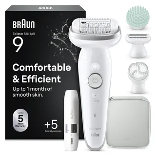 Braun Silk-épil 9 SkinSpa 9-381 Weiß/Silber