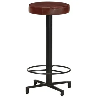 vidaXL Barhocker 2 Stk. 66 cm Echtleder - Braun