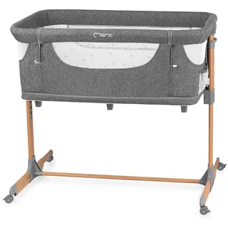 MOMI SMART Bed 4-in-1 Kinderbeistellbetten bis 15 kg, Beistellbett für Babys mit Matratze, Höhenverstellbar