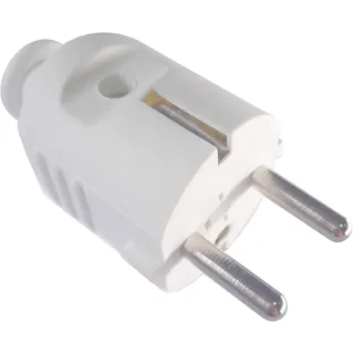 Bachmann Schutzkontaktstecker, zentral weiß bruchfest montierbar