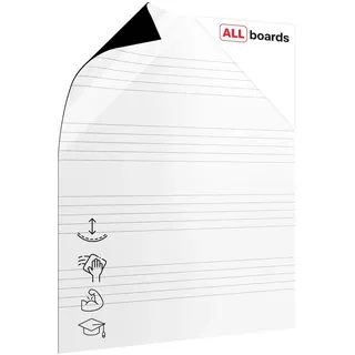 ALLboards magnetische Whiteboardfolie Fünf Zeilen liniert 80,0 x 95,0 cm, 1 St.