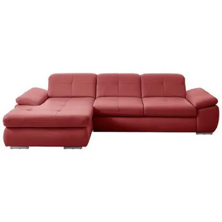 Beldomo Speed Ecksofa , Rot , Leder , Echtleder , Rindleder , Uni , Ottomane links, L-Form , 321x195 cm , Goldenes M , Typenauswahl, Fußauswahl, Lederauswahl, Stoffauswahl, seitenverkehrt erhältlich, Bettfunktion erhältlich, Hocker erhältlich, Rückenfutter, individuell planbar , Wohnzimmer, Sofas & Couches, Wohnlandschaften, Ecksofas