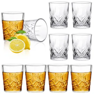 AOOTE Schnapsgläser Set,8 Stück Whisky Schnapsgläser 55ml,Spülmaschinenfest,Dickem Boden,Shotgläser aus Glas,Kleines Schnapsglas für Party Festival Liköre Tequila Ouzo Vodka
