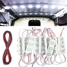 Caxmtu 60 LEDs Auto Innenbeleuchtung Reines Weiß 12 Volt LED Beleuchtungslampe Deckenleuchten Bausatz zum Lieferwagen Auto Fahrzeug LKW Gleichstrom 12V