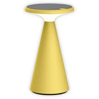 Näve Solarleuchte , Hellgelb , Kunststoff , rund , F , 11.5x20.3x9.4 cm , Touch (on/off) , Lampen & Leuchten, Außenbeleuchtung, Solarleuchten