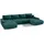 Ecksofa Big Sofa Eckcouch mit Schlaffunktion Dhaka U, Form Couch Sofagarnitur - Grün