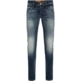 JACK & JONES Herren Jeans JIGLENN JJLUKE GE 238 Slim Fit Blau 12261891 Tiefer Bund Knopfleiste W 33 L 34, Blue Denim, - 31912427-33 Länge 34