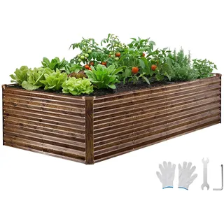 Vevor Hochbeet Metall 240 x 120 x 62 cm Rost