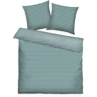 Tom Tailor MEDIUM STRIPES Türkis 200 x 220 cm + 2 x 80 x 80 cm